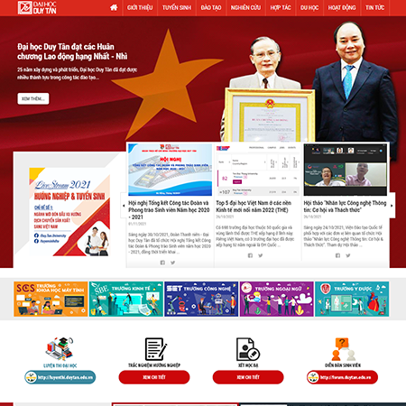 Hệ thống Website Đại học Duy Tân